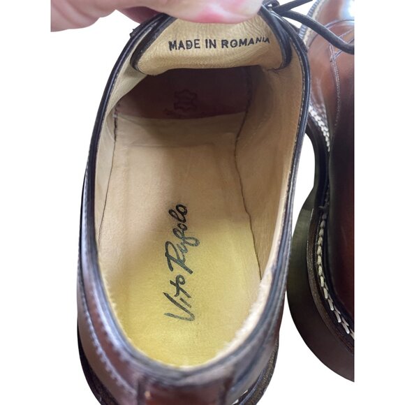 Vito Rufolo Mens Brown Leather Oxford Dress Shoes Size 11D SKU 8623 main image 7
